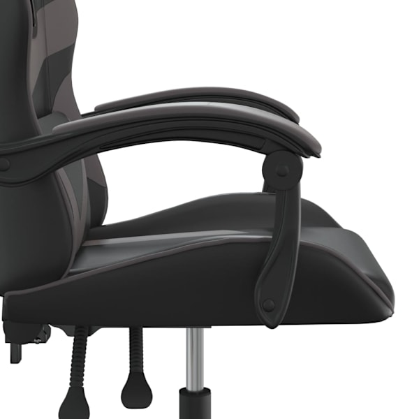 vidaXL Gamingstol svart och grå konstläder Grå