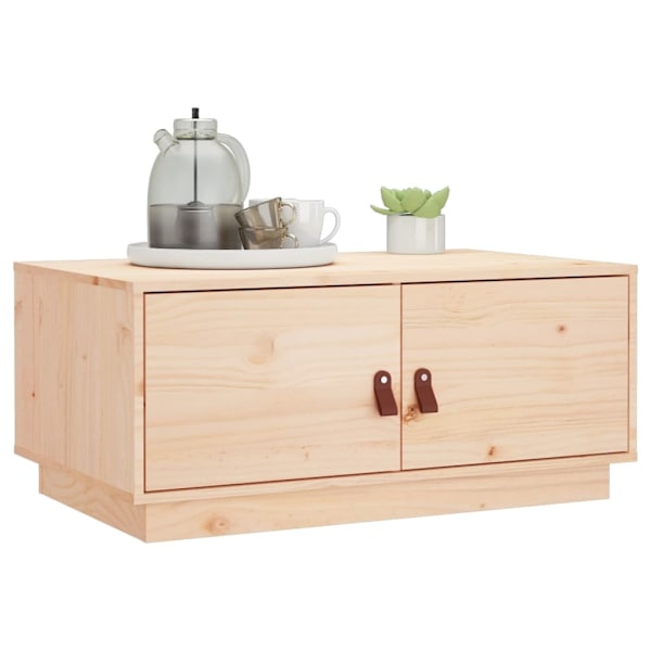vidaXL Soffbord 80x50x35 cm massiv furu Brun
