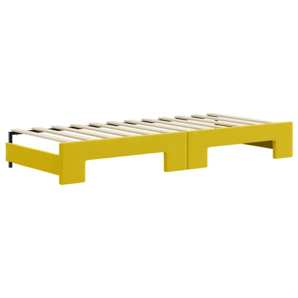 vidaXL Dagbädd utdragbar gul 80x200 cm sammet Gul