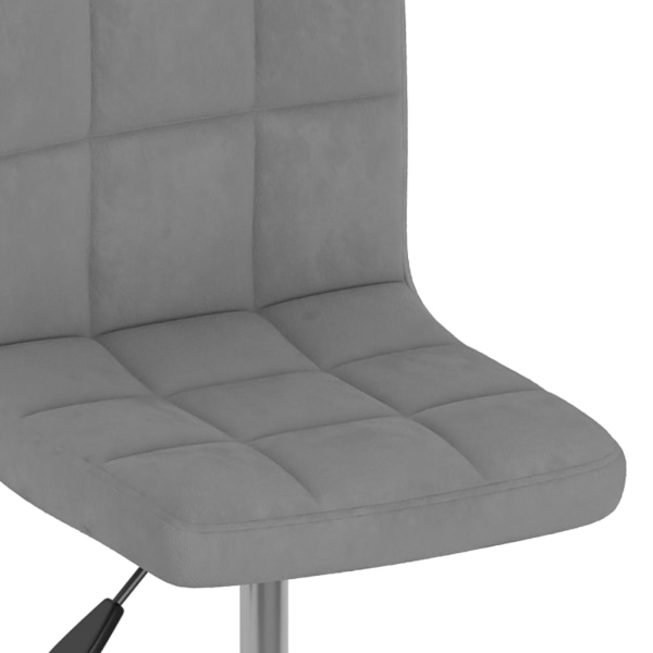vidaXL Snurrbar matstol ljusgrå sammet grå