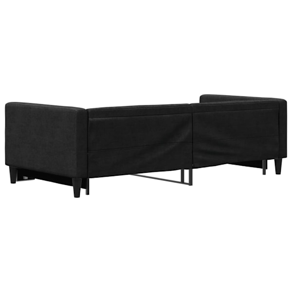 vidaXL Dagbädd utdragbar svart 90x200 cm tyg Svart