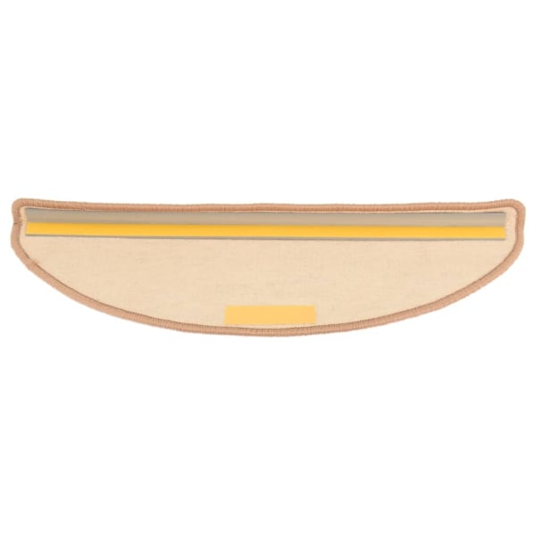vidaXL Trappstegsmattor självhäftande 15 st ljusbrun 65x21x4 cm Brun