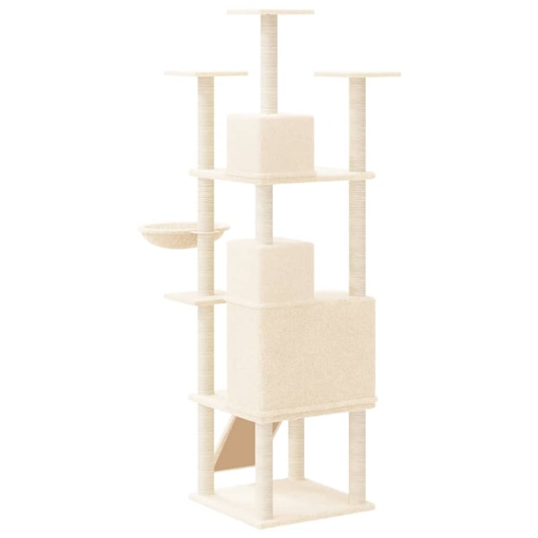 vidaXL Katträd med klöspelare sisal gräddvit 175 cm Kräm