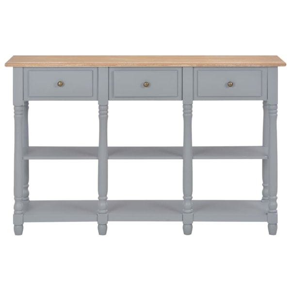 vidaXL Konsolbord grå 120x30x76 cm MDF grå