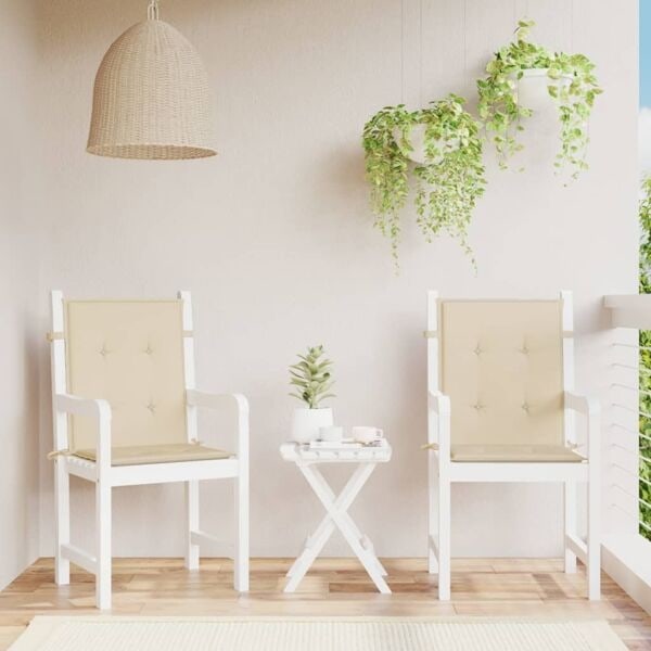 vidaXL Stolsdynor 2 st beige 100x50x3 cm oxfordtyg Beige