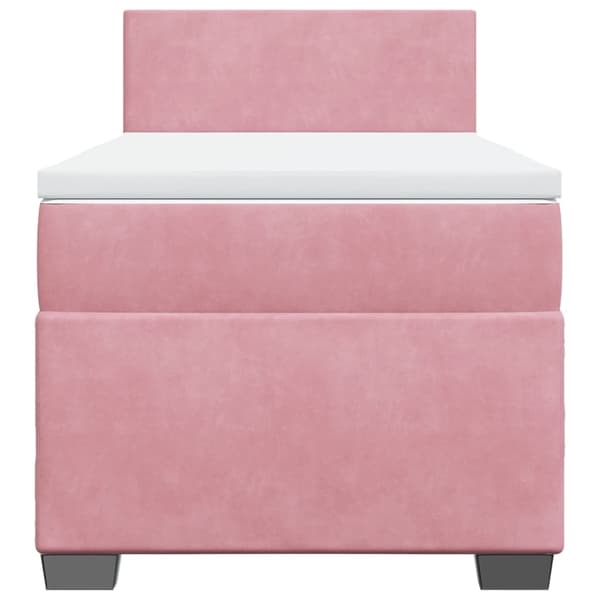 vidaXL Ramsäng med madrass rosa 80x200 cm sammet Rosa