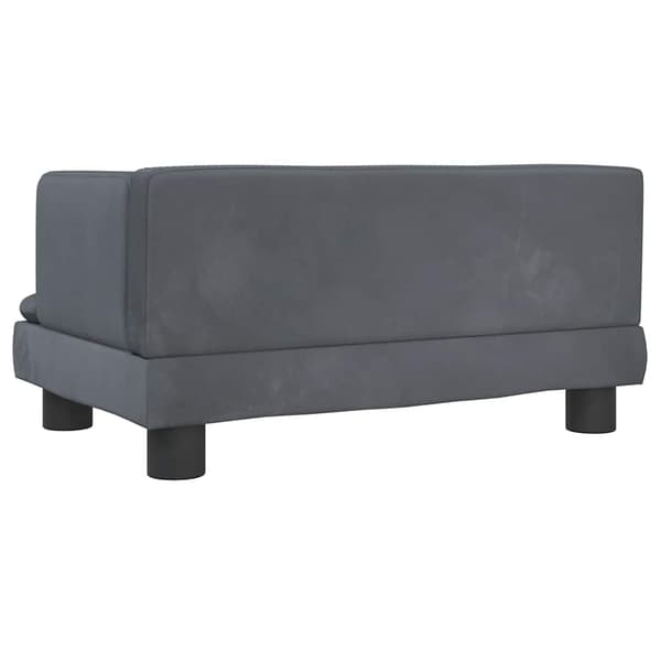 vidaXL Barnsoffa mörkgrå 60x40x30 cm sammet Grå