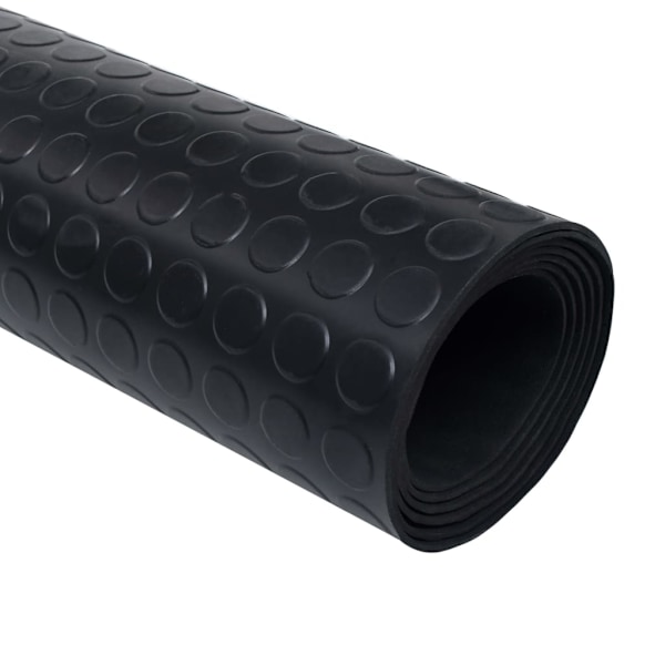 vidaXL Halkfri gummimatta med prickar 2 x 1 m Svart