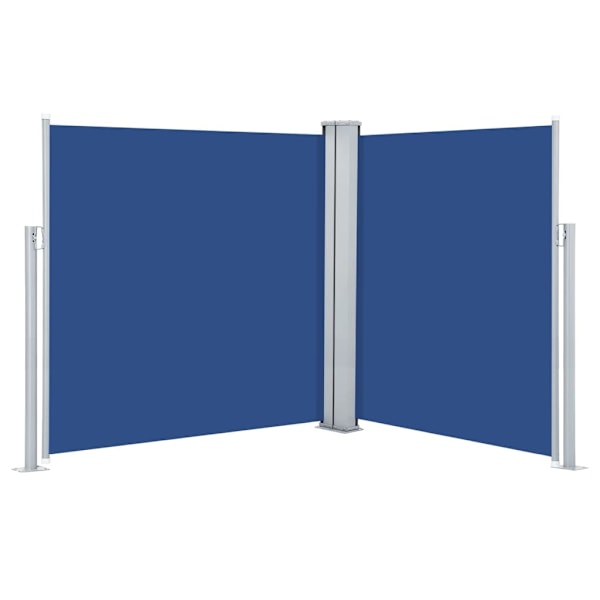 vidaXL Infällbar sidomarkis blå 160x600 cm Blå