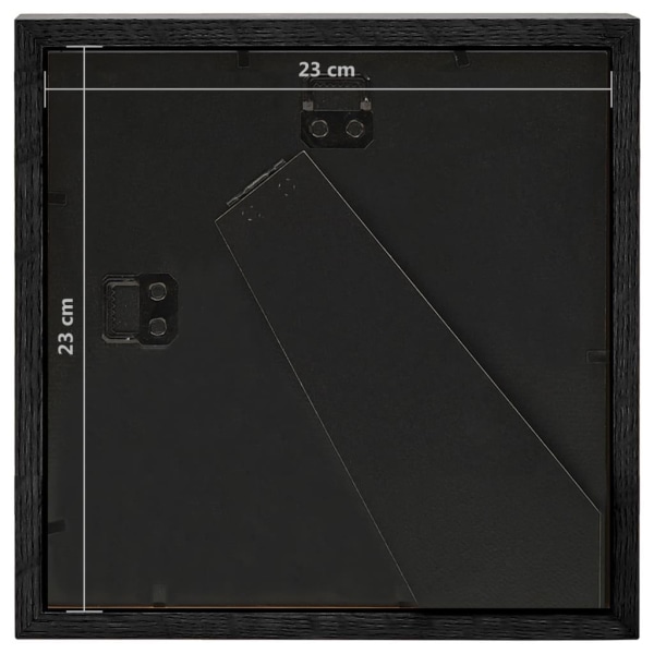 vidaXL Fotoramar 3D 5 st svart 23x23 cm för 13x13 cm foto Svart