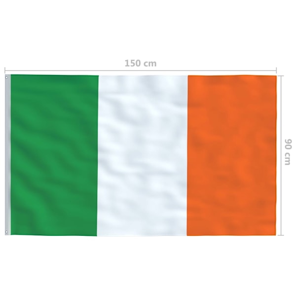 vidaXL Irlands flagga 90x150 cm Flerfärgsdesign