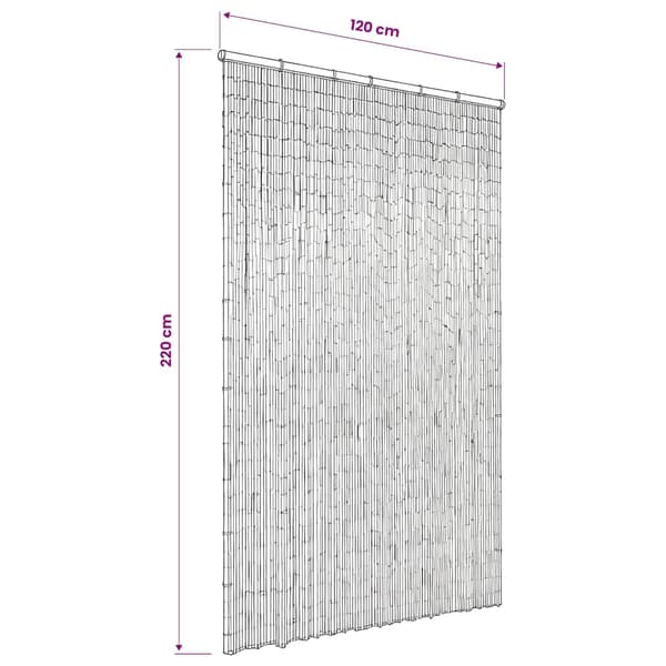vidaXL Dörrdraperi bambu 120x220 cm Brun