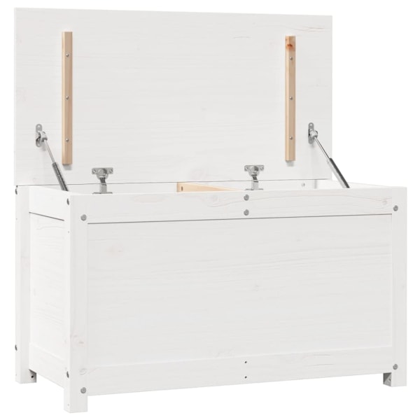 vidaXL Förvaringslåda vit 80x40x45,5 cm massiv furu Vit
