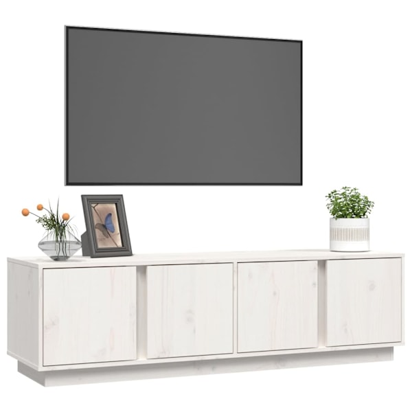 vidaXL Tv-bänk vit 140x40x40 cm massiv furu Vit