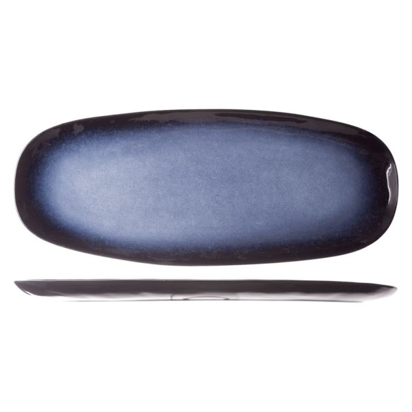 Cosy & Trendy Tallrik Sapphire 4 st avlång 36,5x15 cm safirblå Blå