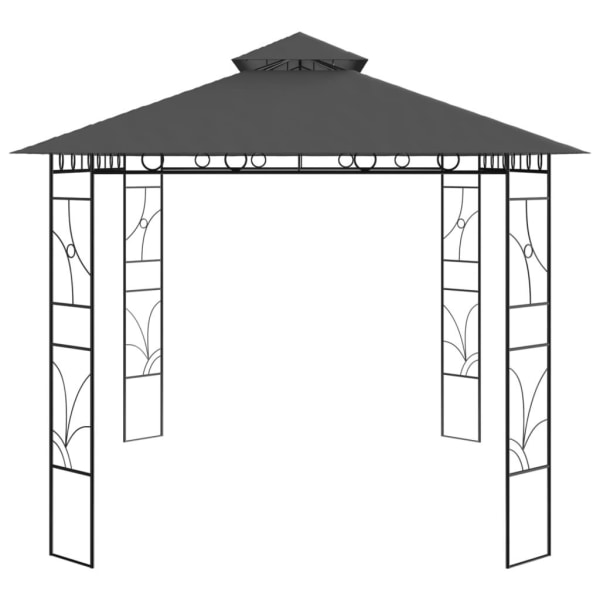 vidaXL Paviljong 4x3x2,7 m antracit 160 g/m² Antracit