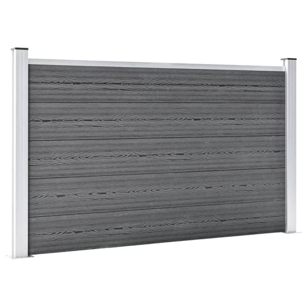vidaXL Staketpanel WPC 526x106 cm grå grå