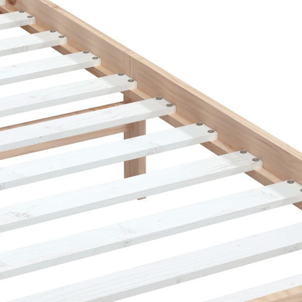 vidaXL Sängram massiv furu 100x200 cm Brun