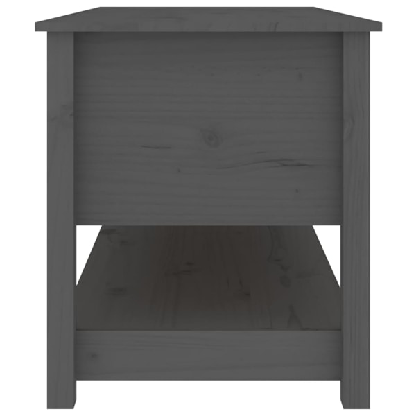 vidaXL Soffbord grå 102x49x55 cm massiv furu Grå