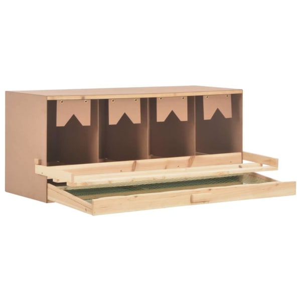 vidaXL Värprede 4 fack 106x40x45 cm massiv furu