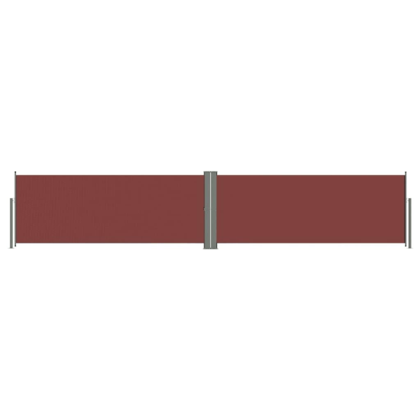 vidaXL Infällbar sidomarkis 117x600 cm brun Brun