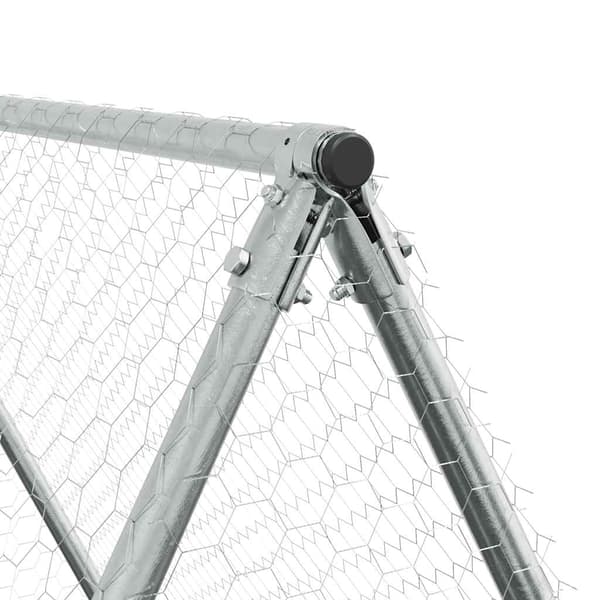 vidaXL Hönsbur silver 400x100x190 cm galvaniserat stål Silver