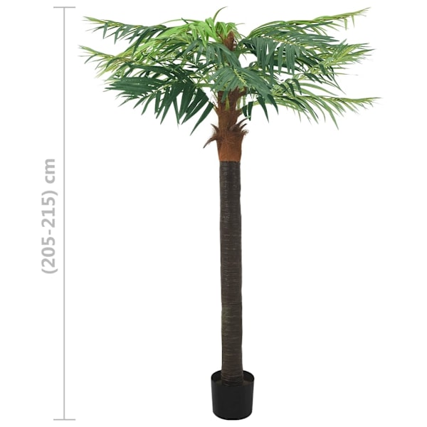vidaXL Konstgjord kanariepalm i kruka 215 cm grön Grön