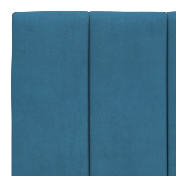 vidaXL Säng med madrass blå 100x200 cm sammet Blå
