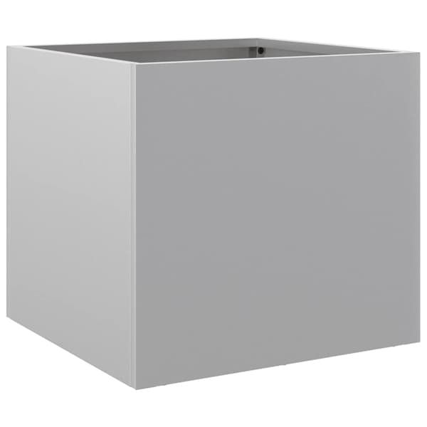 vidaXL Odlingslåda silver 32x30x29 cm galvaniserat stål Silver