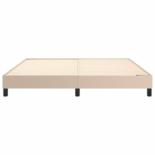 vidaXL Sängram cappuccino 160x200 cm konstläder Brun