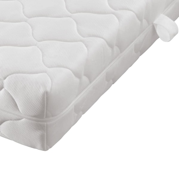 vidaXL Madrass med tvättbart överdrag 200 x 90 17 cm Vit