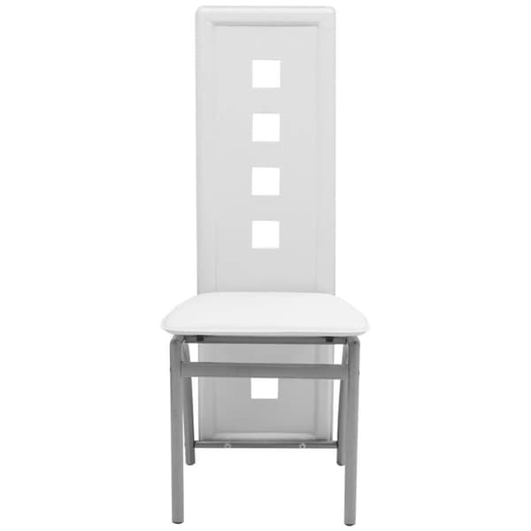 vidaXL Matbord och stolar 7 delar vit Vit