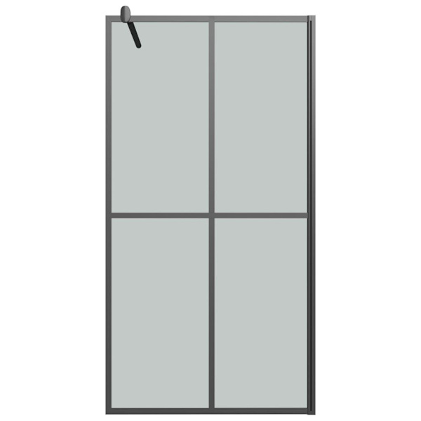 vidaXL Duschvägg 100x195cm mörkt härdat glas Svart