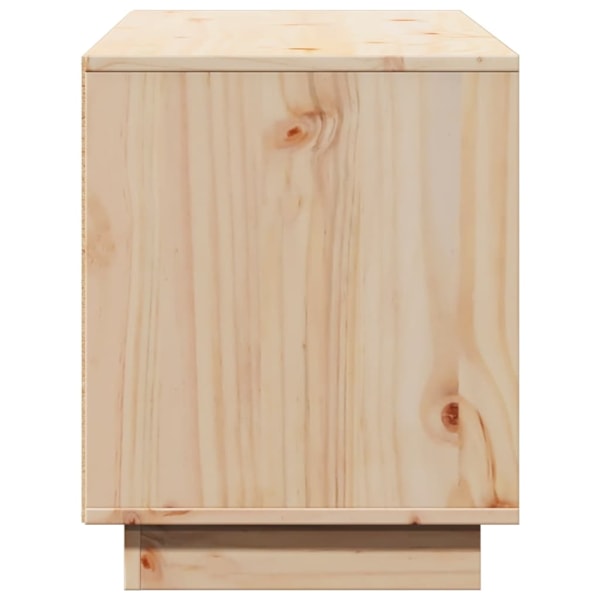 vidaXL Tv-bänk 110,5x35x44 cm massiv furu Brun