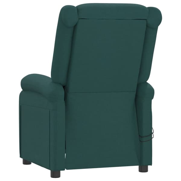 vidaXL Massagefåtölj mörkgrön tyg Grön