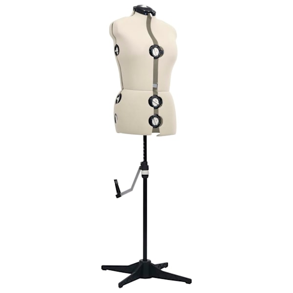 vidaXL Justerbar provdocka dam gräddvit M stl 40-46 Creme
