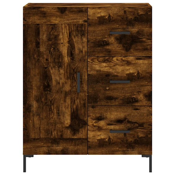 vidaXL Högskåp rökfärgad ek 69,5x34x180 cm konstruerat trä Brun