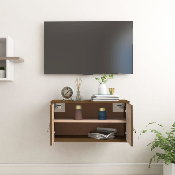 vidaXL Väggskåp honungsbrun 60x30x30 cm massiv furu Brun