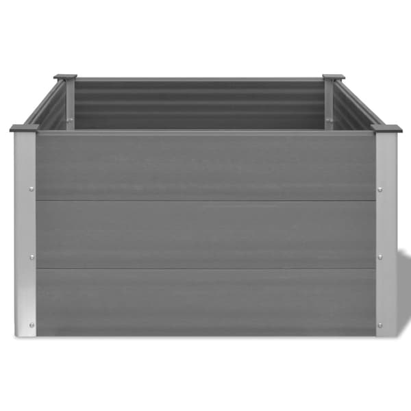vidaXL Odlingslåda WPC 100x100x54 cm grå grå