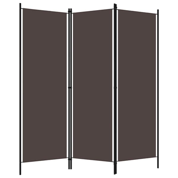vidaXL Rumsavdelare 3 paneler brun 150x180 cm Brun