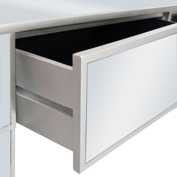 vidaXL Konsolbord spegel MDF och glas 106,5x38x76,5 cm Silver