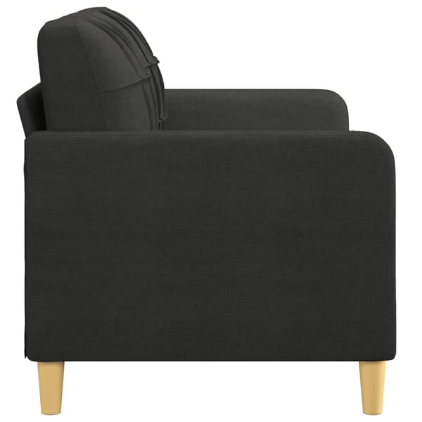 vidaXL 2-sitssoffa svart 140 cm tyg Svart