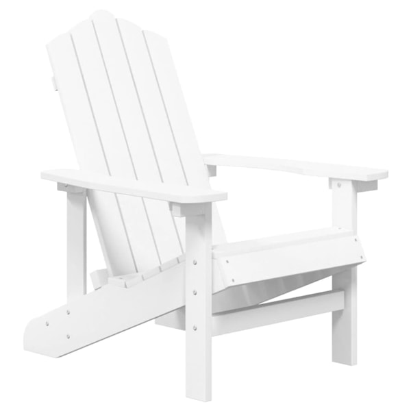 vidaXL Adirondackstol HDPE vit Vit
