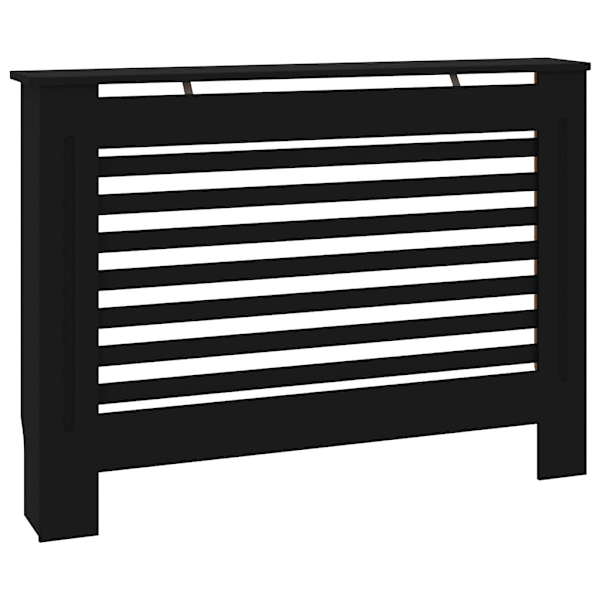 vidaXL Elementskydd svart 112x19x81,5 cm MDF Svart
