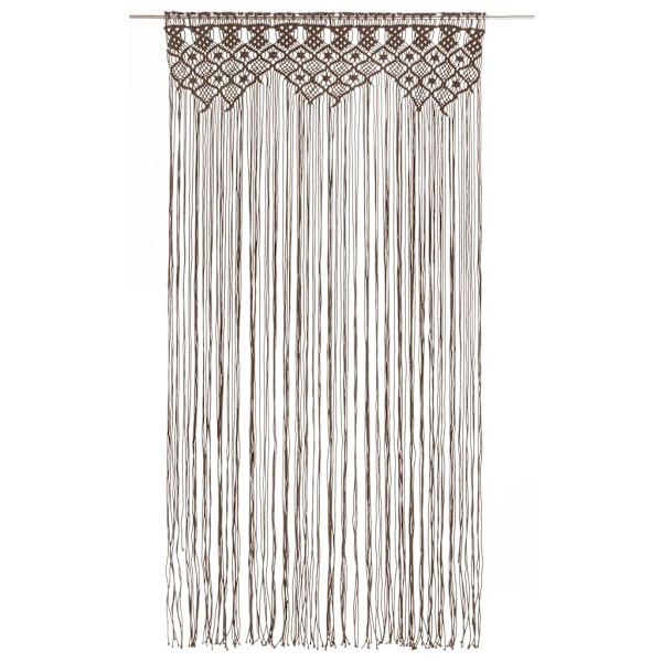 vidaXL Gardin makramé taupe 140x240 cm bomull Taupe