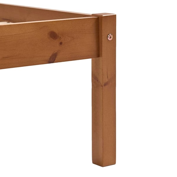 vidaXL Sängram honungsbrun massiv furu 160x200 cm Brun