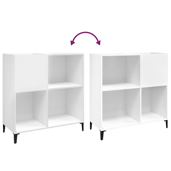 vidaXL Stereobänk vit 84,5x38x89 cm konstruerat trä Vit