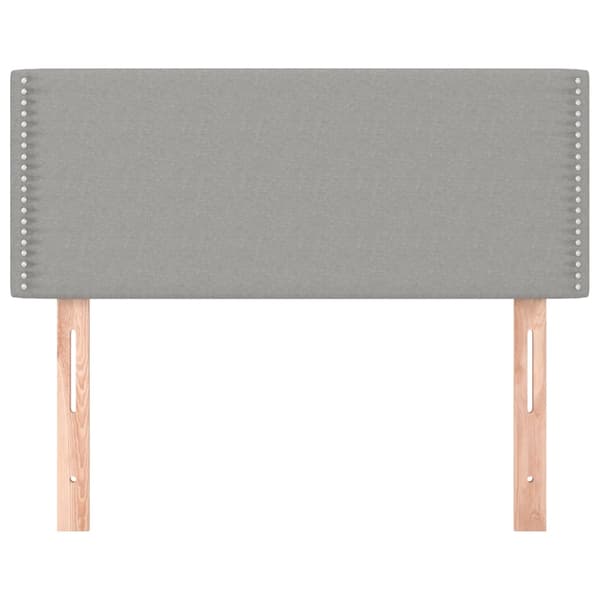 vidaXL Sänggavel ljusgrå 100x5x78/88 cm tyg Grå