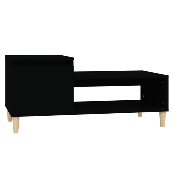 vidaXL Soffbord svart 100x50x45 cm konstruerat trä Svart
