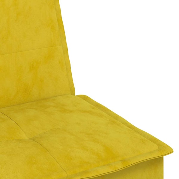 vidaXL L-formad bäddsoffa gul 255x140x70 cm sammet Gul